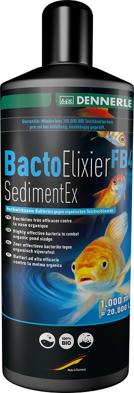 Dennerle Биопрепарат BactoElixier SedimentEx FB4 для удаления ила и очистки воды в садовых прудах, 1л
