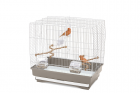 IMAC Клетка для птиц IRENE 3, хром/ темно-серый, 51х30х48см