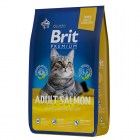 Brit Premium Cat Adult Salmon Сухой корм премиум класса с лососем для взрослых кошек