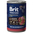 Brit Premium by Nature Консервы с мясным ассорти с потрошками для собак всех пород, 410г