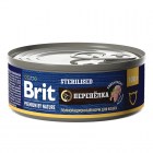 Brit Premium by Nature Консервы с мясом перепёлки для стерилизованных кошек, 100г