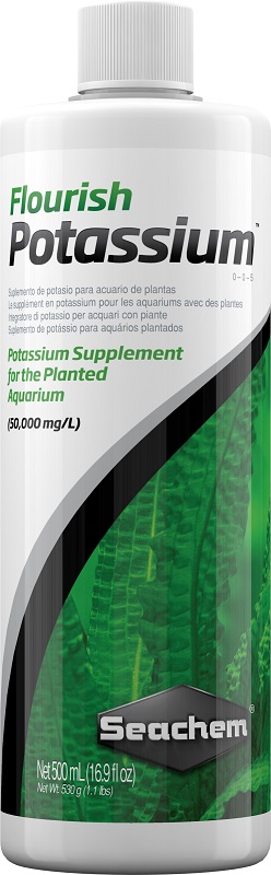 Seachem Добавка калия Flourish Potassium, 500мл, 5мл на 125л