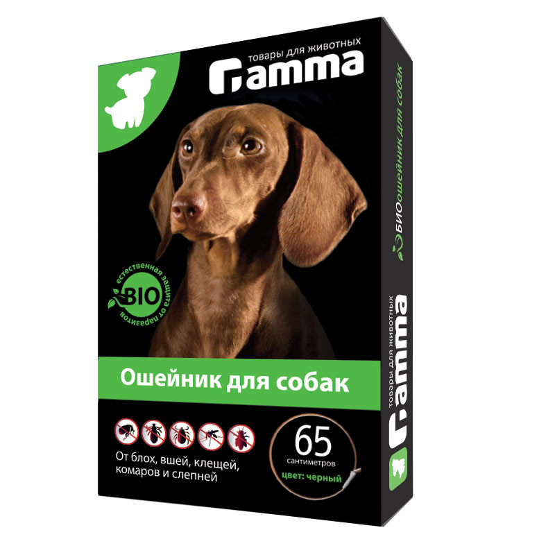 Gamma Ошейник БИО для собак от внешних паразитов, 650х9х3мм