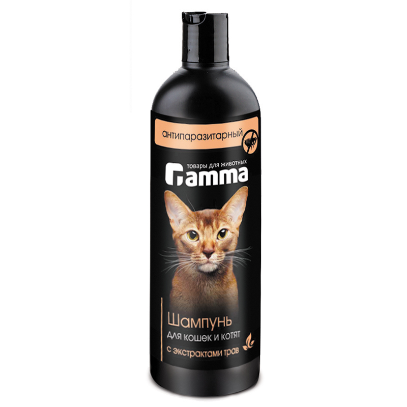 Gamma Шампунь для кошек и котят антипаразитарный с экстрактом трав, 250мл