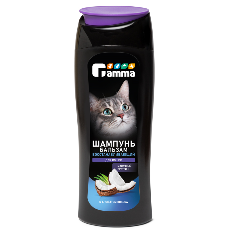 Gamma Шампунь-бальзам восстанавливающий для кошек, 400мл