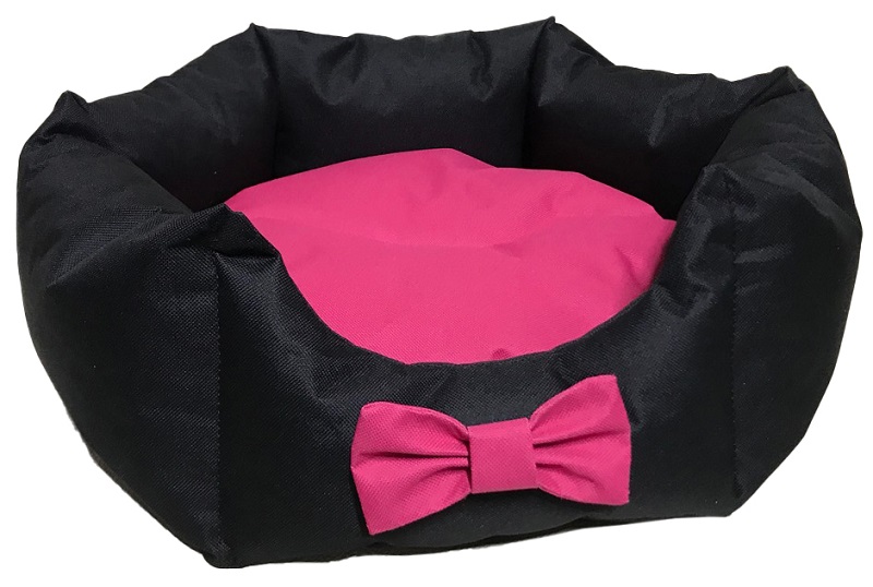Toto Лежанка LOLA шестигранная, S 45см, черная с розовой подушкой