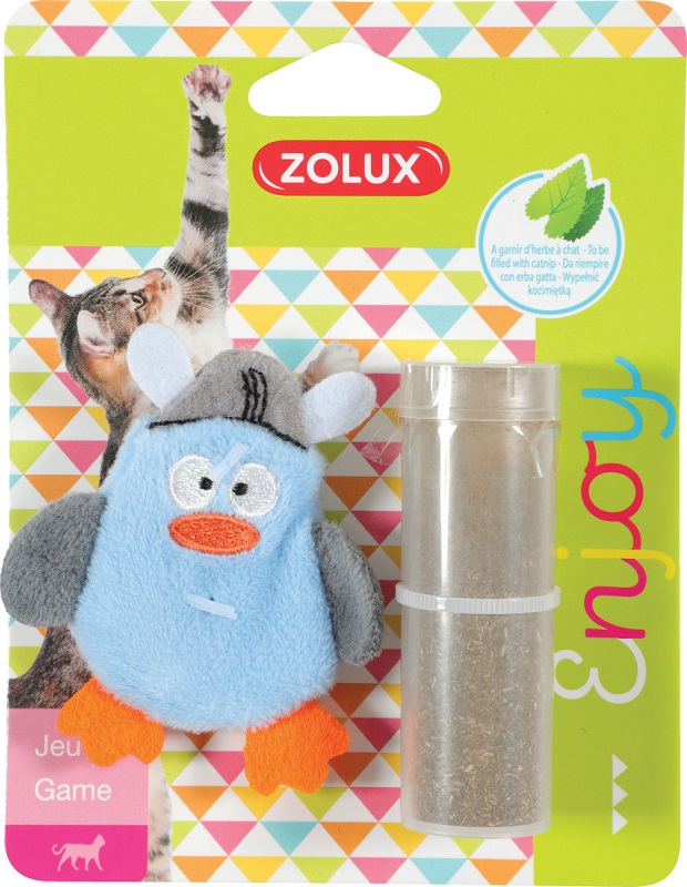ZOLUX Игрушка для кошек с кошачьей мятой в комплекте Озадаченный пингвин, 7 см