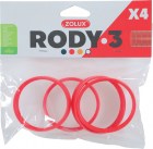 Zolux Cоединительное кольцо для труб к клетке для грызунов RODY3 (4 шт), цвет красный