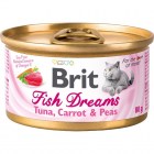 Brit Fish Dreams Tuna, Carrot & Pea Консервы для кошек Тунец, морковь и горошек, 80г