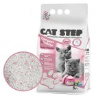 CAT STEP Наполнитель для котят комкующийся минеральный Compact White Baby Powder, 5 л