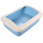 Triol P547 Туалет для кошек прямоугольный с бортом, голубой, 420х300х145мм