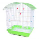 Foshan Клетка для птиц (А3116), 37х28х47см, белая (дуговая крыша)
