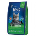 Brit Premium Cat Sterilised Chicken Сухой корм премиум класса с курицей для взрослых стерилизованных кошек