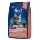 Brit Premium Cat Sterilised Salmon&Chicken Сухой корм премиум класса с лососем и курицей для взрослых стерилизованных кошек