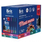 BRIT PREMIUM Набор паучей Мясное меню в соусе для кошек, 14шт х 85г