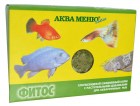Аква Меню Фитос Хлопьевидный ежедневный корм с растительными добавками для аквариумных рыб, 11г