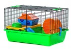 Inter Zoo G034 Клетка для грызунов TEDDY LUX (GINO Color + PL), пластиковый комплект, 420х290х260мм (цветной прут)