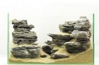 GLOXY Набор камней Черная скала разных размеров (упаковка-20 кг)
