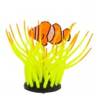 Gloxy Флуоресцентная декорация Рыба клоун в анемоне желтая GL-268155