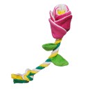Mr.Kranch Игрушка для собак мелких и средних пород Роза с канатом, 29х5х5см, розовая