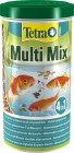 Tetra Pond Multi Mix Корм для прудовых рыб в виде микса гранул, хлопьев, таблеток и гаммаруса, 1л