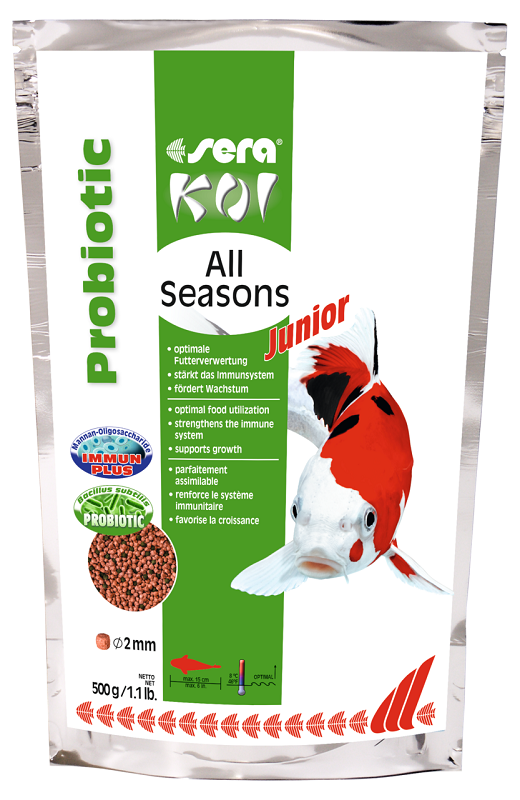 Sera Корм для прудовых рыб Koi Junior All Seasons Probiotic  500 г