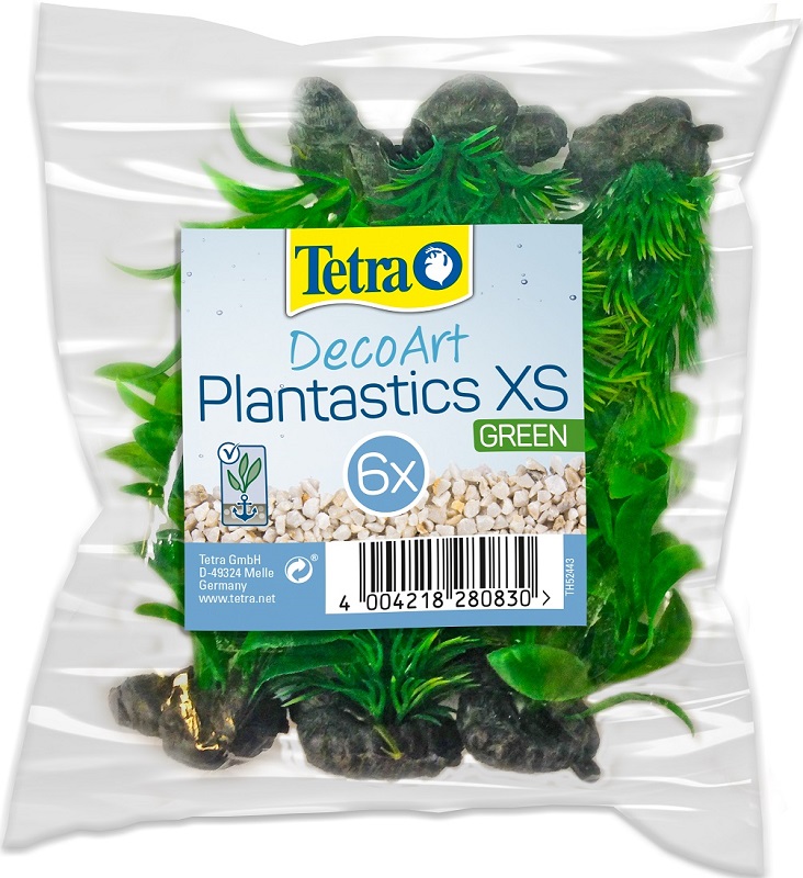 Tetra DecoArt Plant XS Green Refill Растение пластиковое, мини, 6 см, зеленое (6 шт)